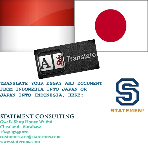 TRANSLATE JAPANESE AND INDONESIA | STATEMENT Consulting