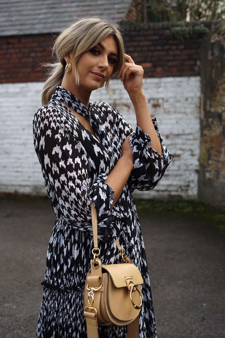 topshop dogtooth dress