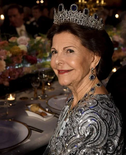 Crown Princess Victoria, Prince Daniel, Prince Carl Philip, Princess Sofia, Princess Madeleine of Sweden at Nobel Banquet