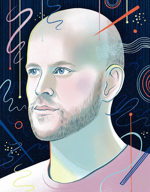 Daniel Ek illustration by Eleanor Taylor