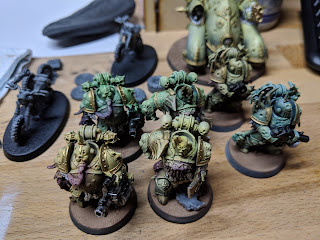 Work in progress shot of Plague Marines