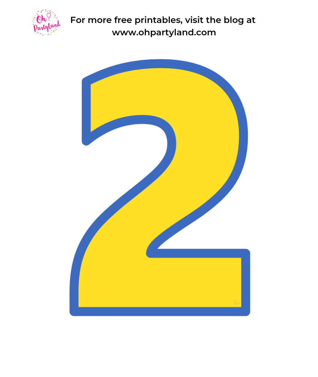 Free printable Toy Story numbers oh partyland