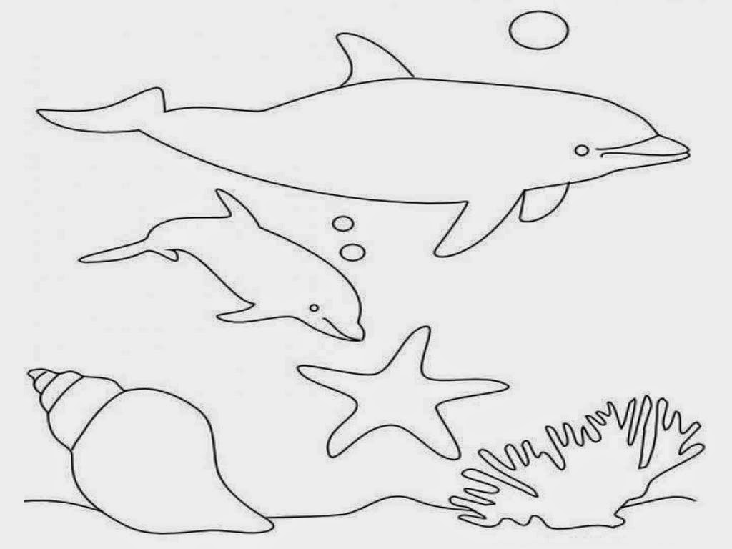 Dolphin to Draw Print Color Cut and Paste | Coloring Sheets | Coloring