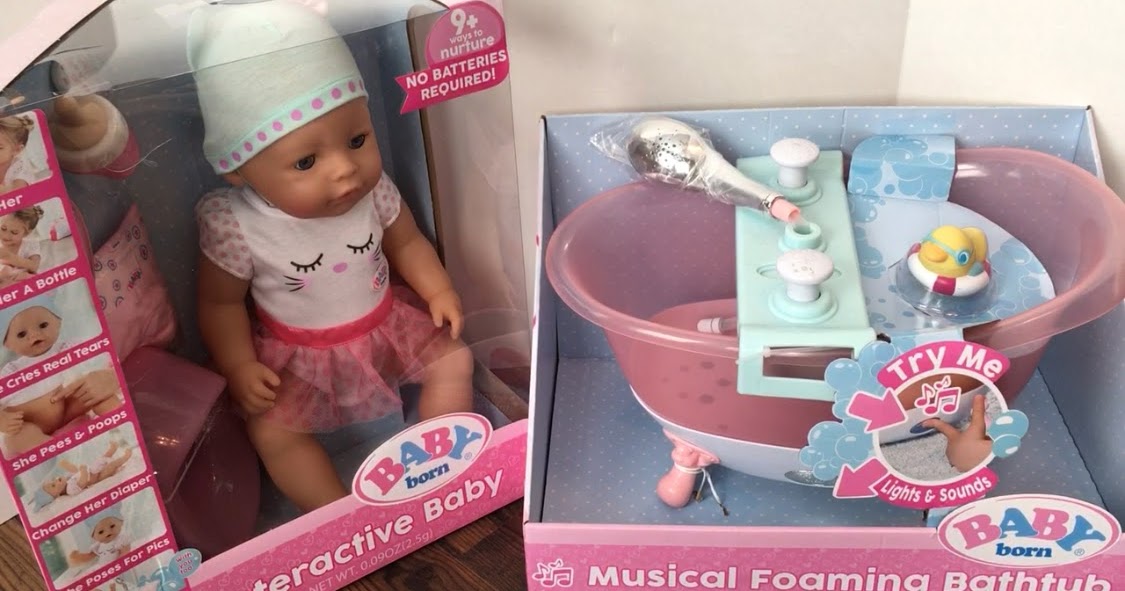 Fun with Baby Alive Our New Baby Born Doll and Bathtub