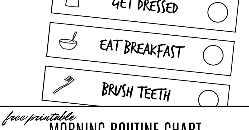Visual Chart For Morning Routine