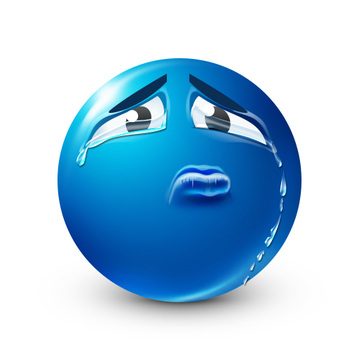 Crying Blue Smiley Symbols & Emoticons