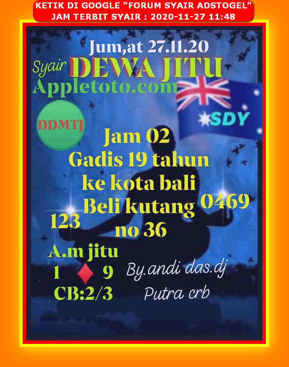 1 New Message Kode Syair Sydney 27 November 2020 Forum Syair Togel Hongkong Singapura Sydney