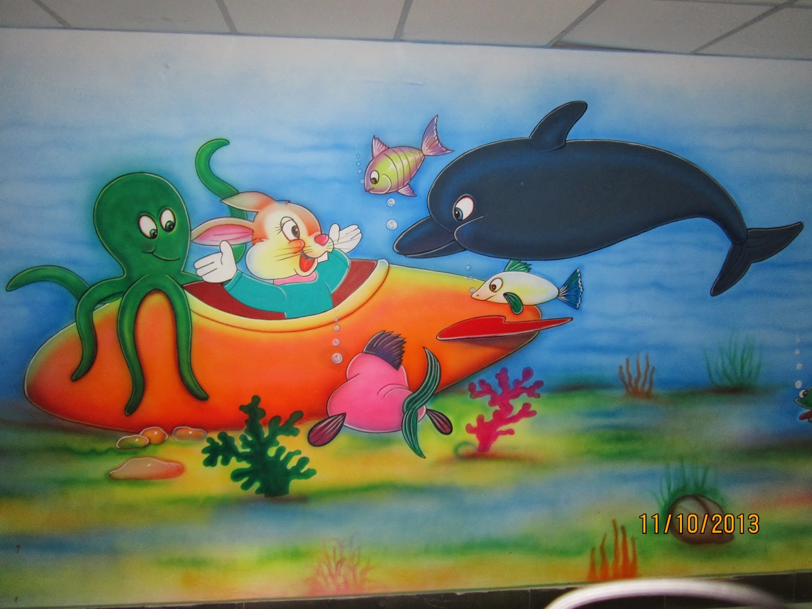 Playschool Wall Painting,Nursery School Wall Painting Artist,School