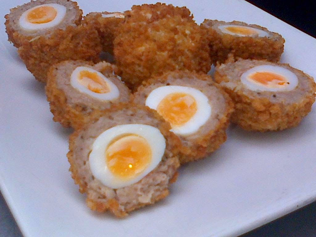 Cooking Guide: Quail Scotch Eggs with tuna tartare