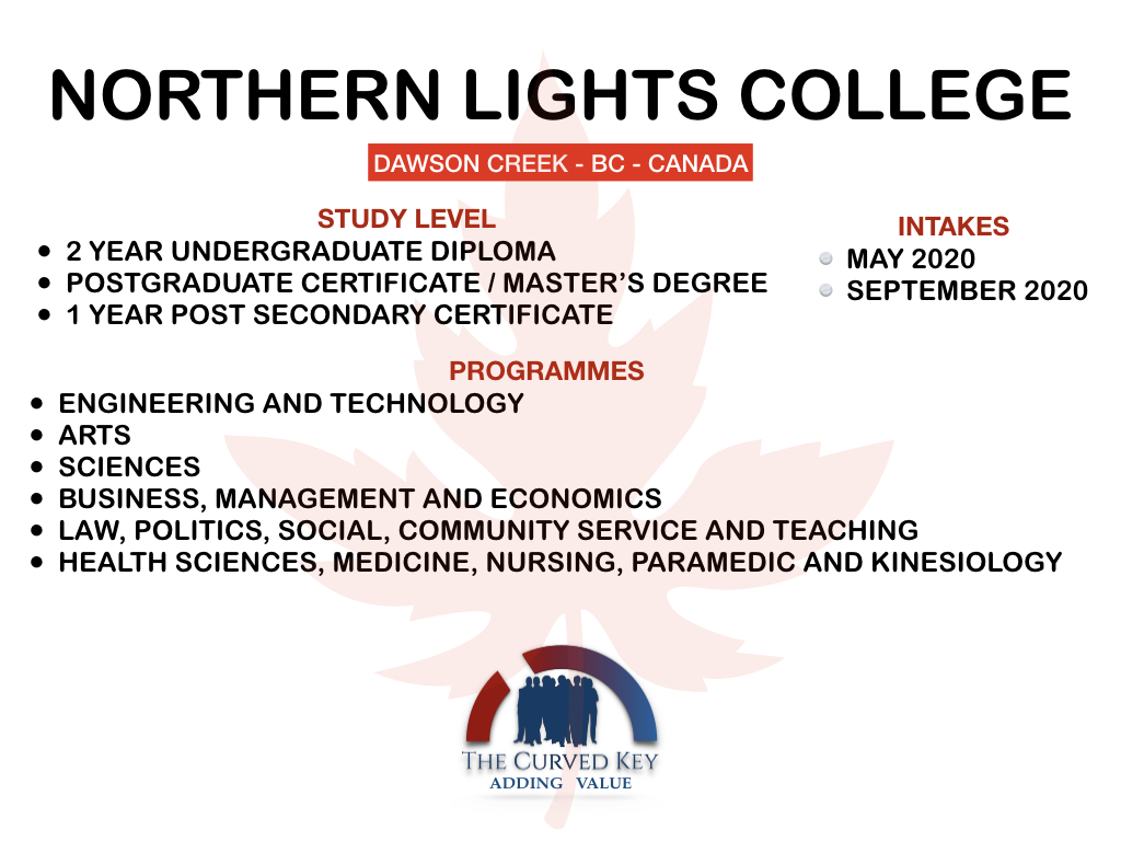 NORTHERN LIGHTS COLLEGE DAWSON CREEK BC CANADA