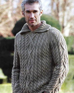  мужской пуловер спицами