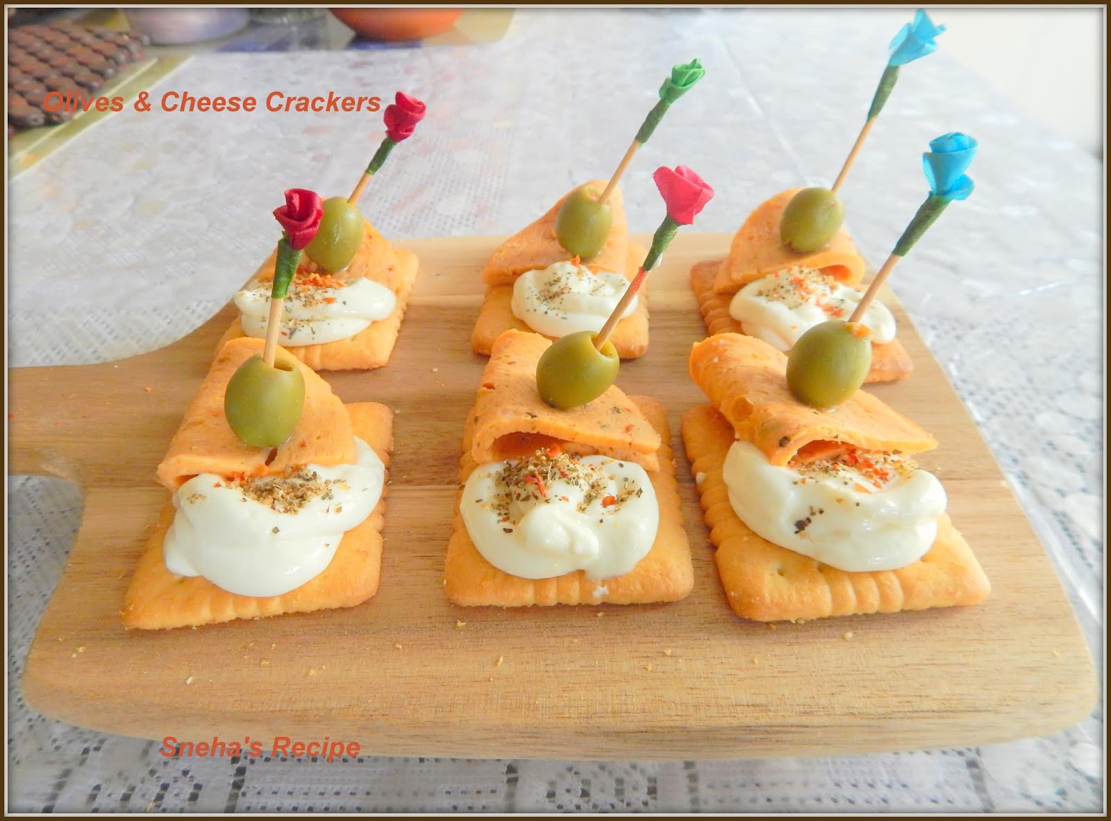 Olives & Cheese CrackersImprove Sneha's Recipe