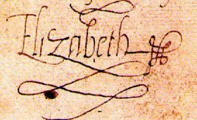 Resultado de imagem para elizabeth i assinatura