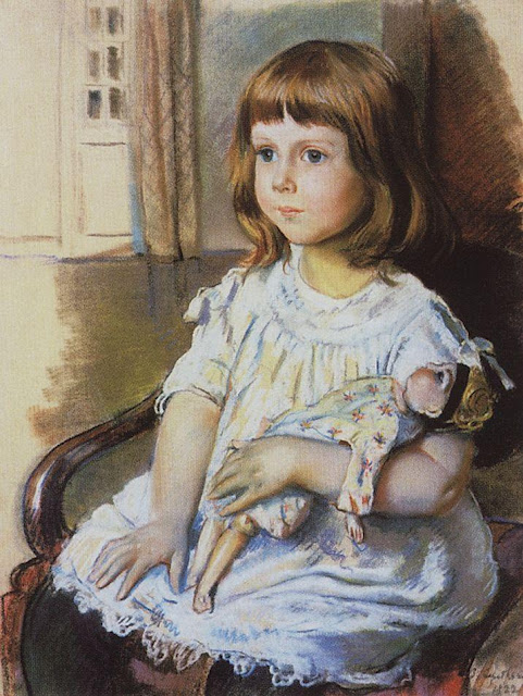 Серебрякова Зинаида Евгеньевна - Девочка с куклой. 1921
