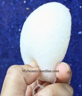 White cleansing Konjac sponge review, photos and use