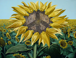 flower power surreal paintings painting surrealism peace sign sunflower surrealist criste mihai impressionist realist