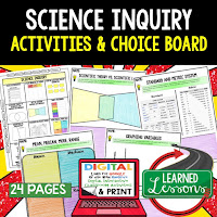 Science Inquiry Activities, Earth Science Activities, Choice Boards, Digital Graphic Organizers