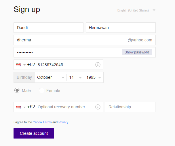 Cara Mudah Membuat Akun Email Dengan Yahoomail