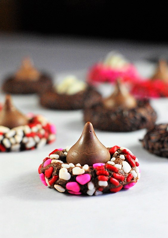 Chocolate Valentine Kiss Cookies | The Kitchen is My Playground