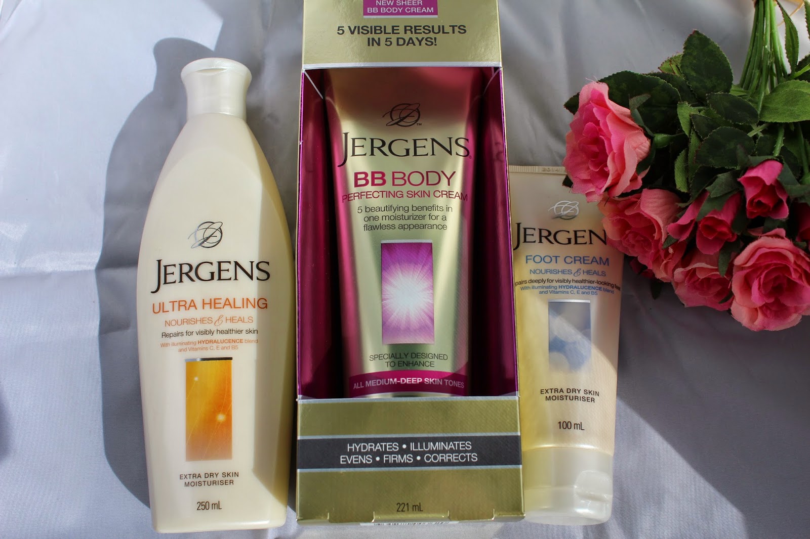 Review Jergens BB Body Cream, Foot Cream and Ultra Healing Moisturiser