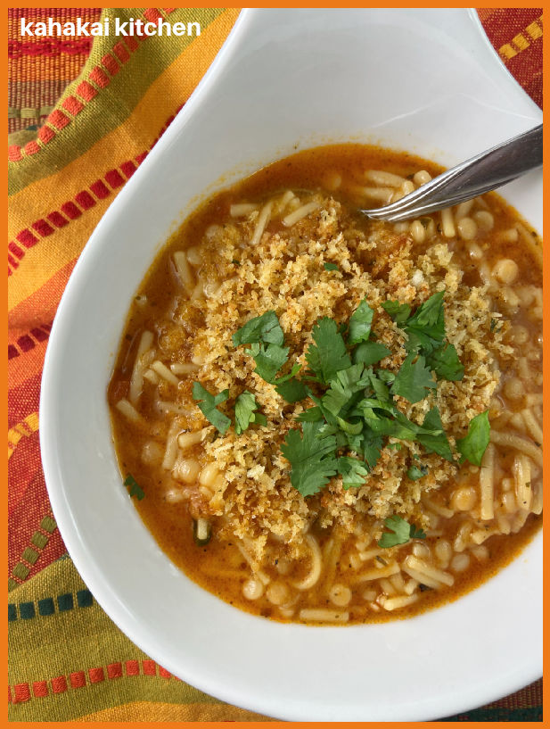 Kahakai Kitchen Mark Bittman's Garlic Fideo Soup Noodly Comfort Food
