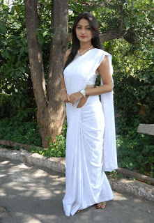 Telugu+Actress+Kumkum+in+White+Saree+at+