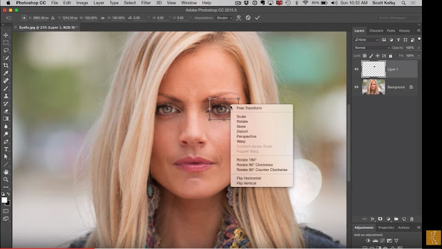 Photoshop Retouch: Fixing an eye that's not open as wide as the other