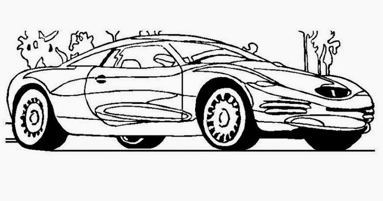 Desenhos para colorir, desenhar e pintar : Desenhos de carros para colorir