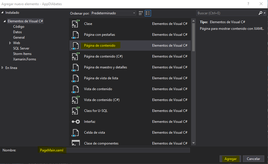 Xamarin.Forms Crear Menú Hamburguesa