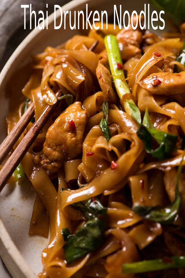 Thai Drunken Noodles happy cook