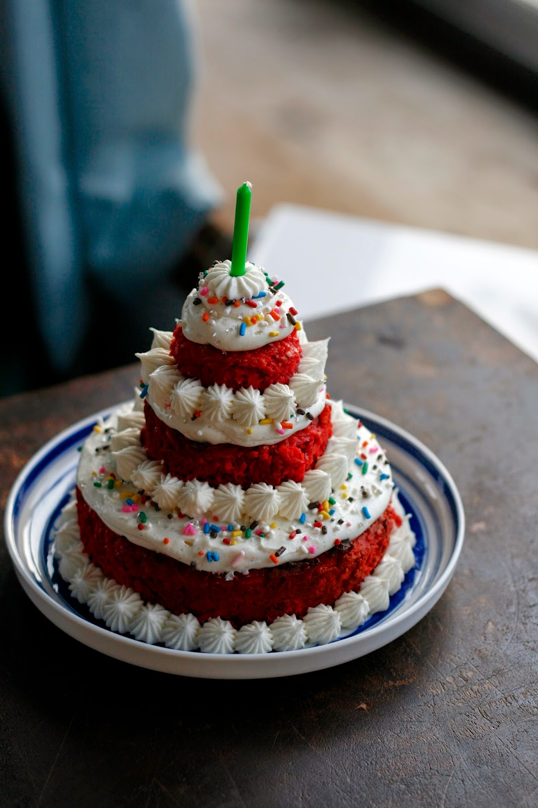 Indigo Scones: Mini Tiered Red Velvet Macaroon Cake