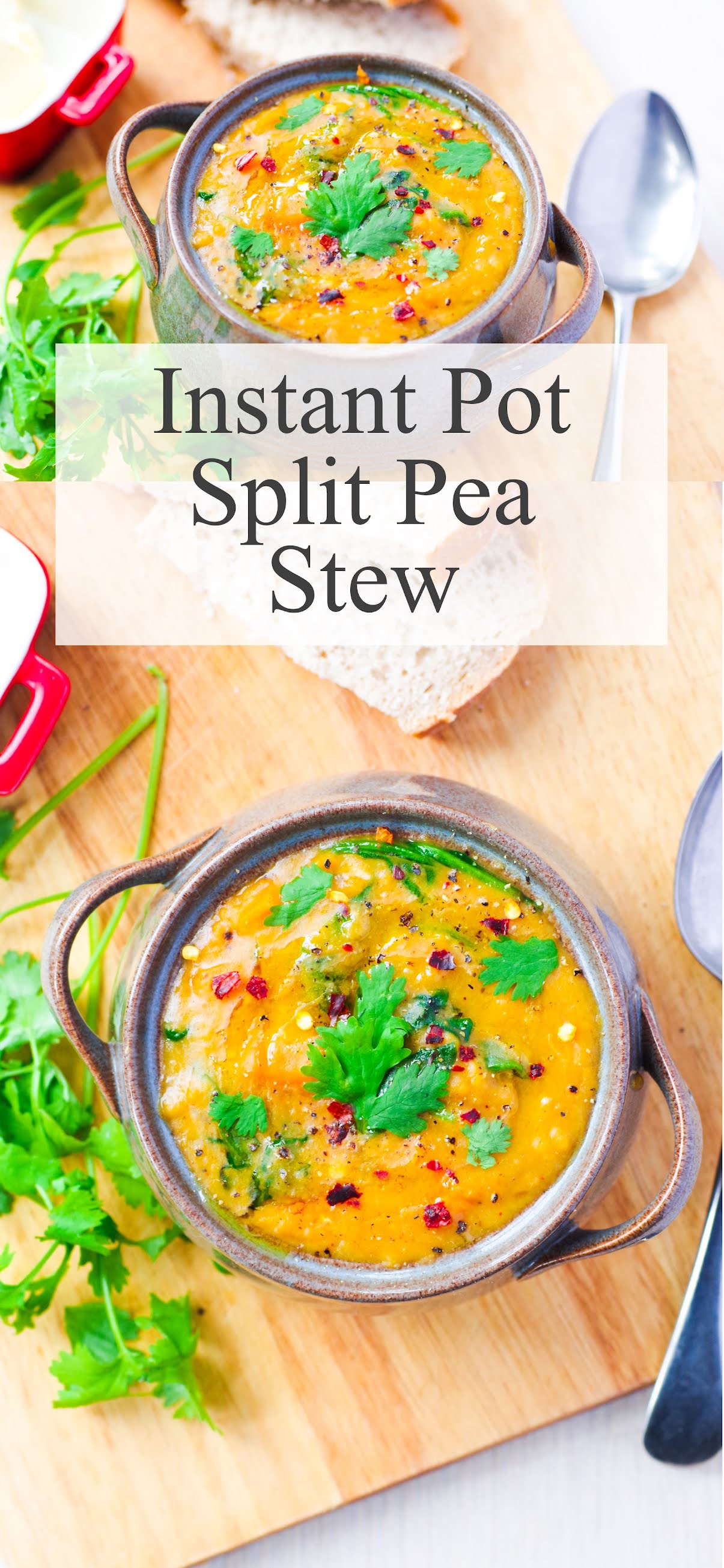 Instant Pot Split Pea Stew |Euphoric Vegan