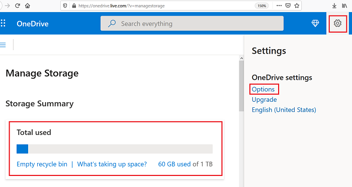 Cómo verificar el espacio de almacenamiento de OneDrive en su cuenta OneDrive en línea