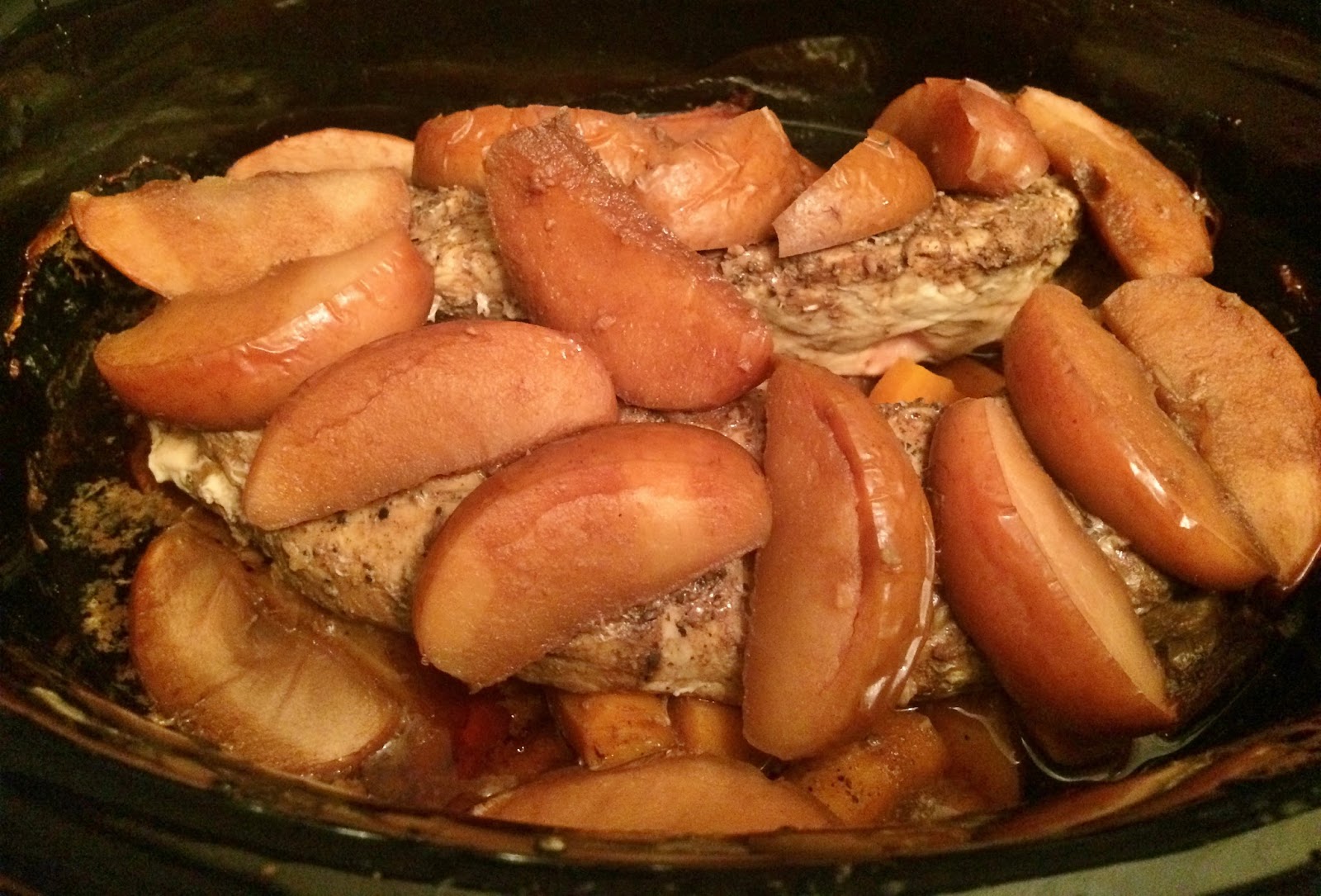 My Tiny Oven Slow Cooker Pork Tenderloin with Potatoes, Carrots & Apples