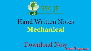 [Updated] SSC JE Mechanical Notes Pdf
