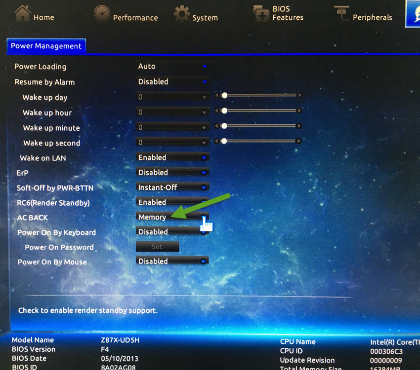Eyonic Systems Setting Computers to Automatically Restart after a
