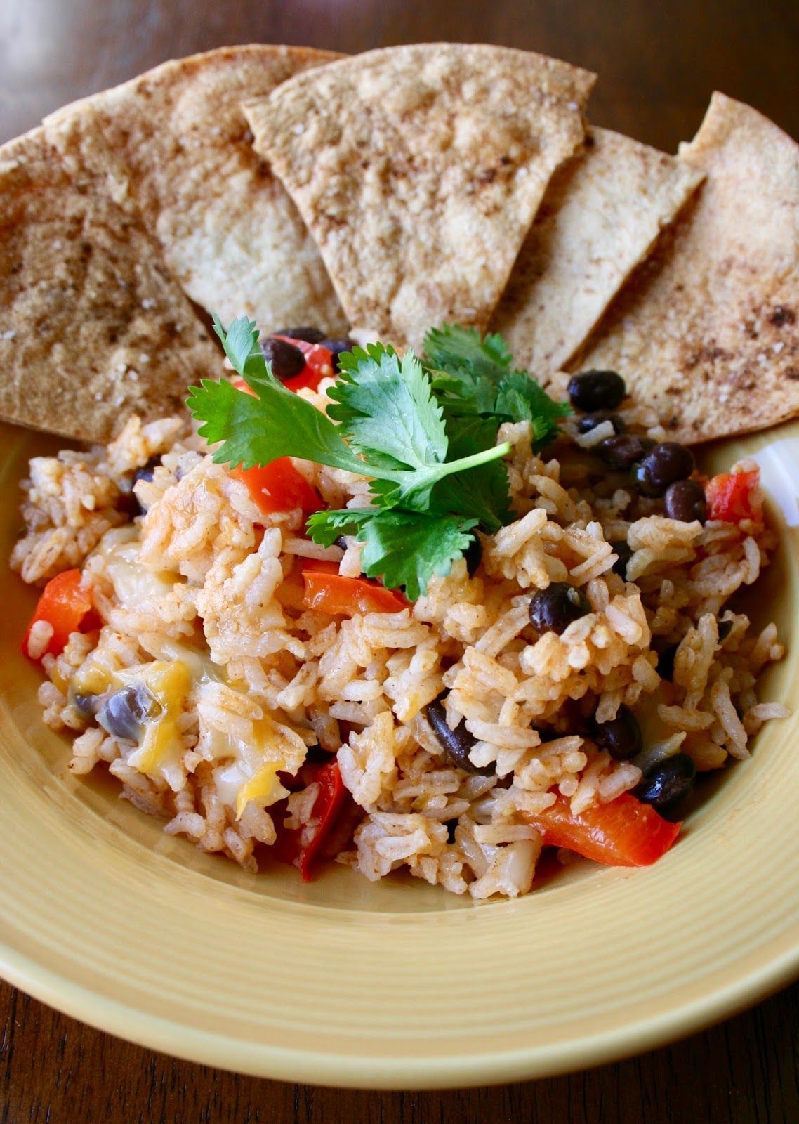 Cheesy Enchilada Rice Skillet