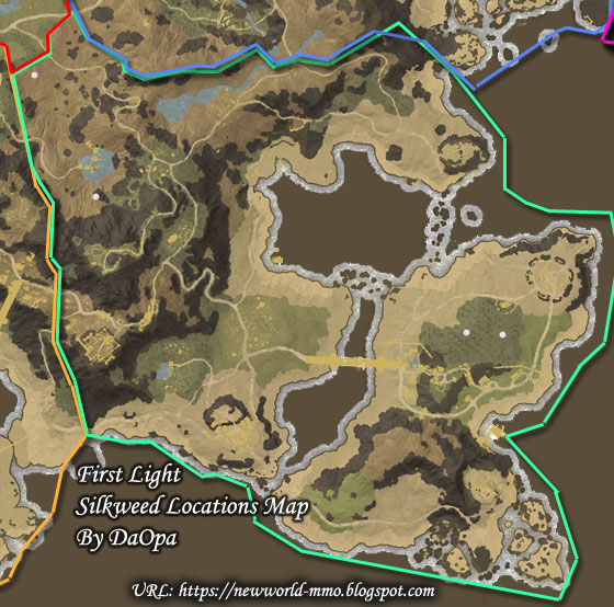 New World First Light silkweed map