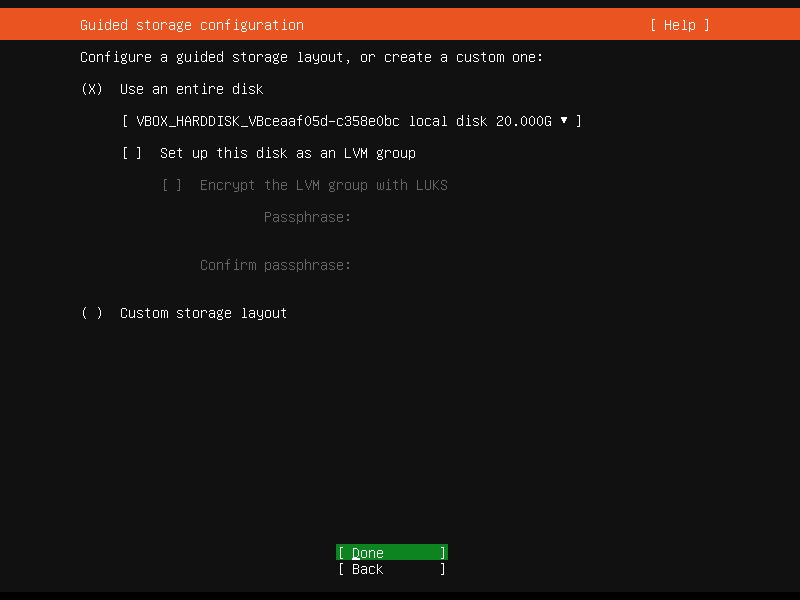 Guided storage configuration