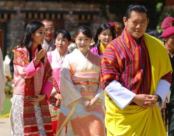 Princess Mako, King Jigme Khesar Namgyel Wangchuck and Queen Jetsun Pema visit Royal Bhutan Flower Exhibition at the Chorten in Thimphu