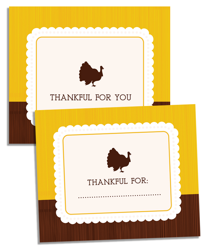 Free Thanksgiving Printables Place Cards