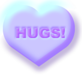 Hugs Conversation Heart Candy Printable Photo
