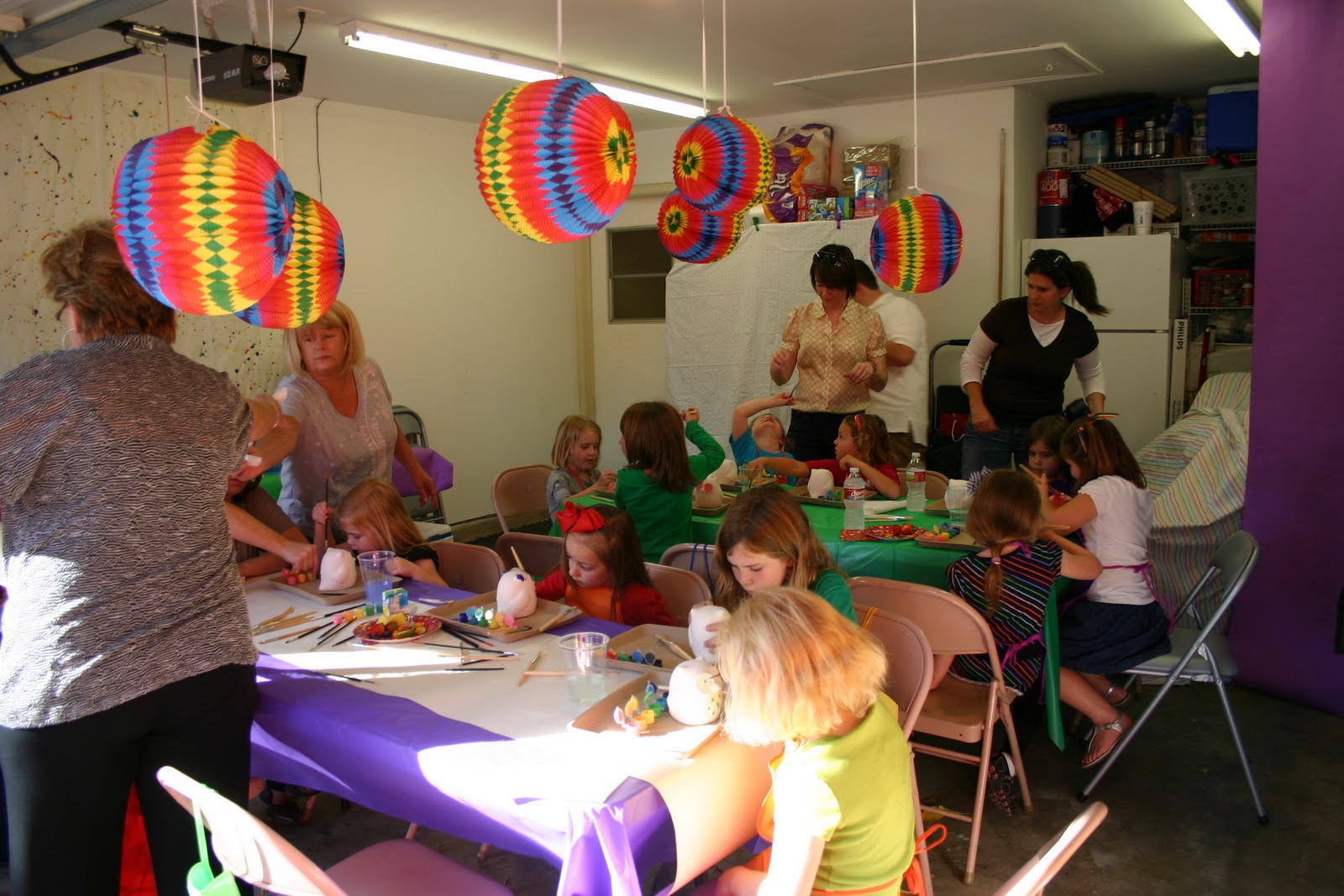 the bowlin family: the rainbow art party...