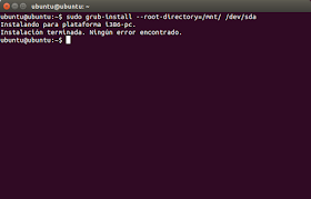 sudo grub-install --root-directory=/mnt/ /dev/sda