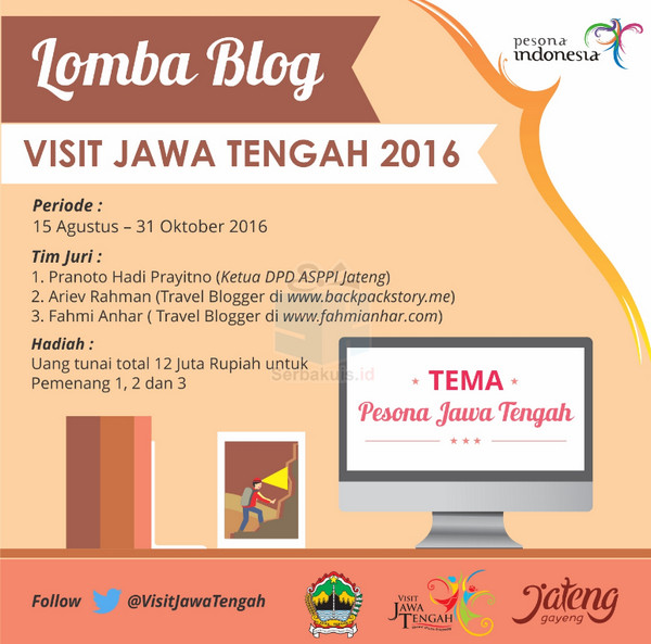 LOMBA BLOG VISIT JAWA TENGAH 2016 - Pesona Jawa Tengah LOMBA BLOG VISIT JAWA TENGAH 2016 - Pesona Jawa Tengah