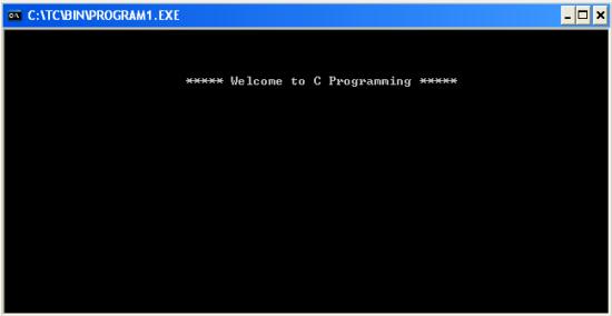 C program to print a message on the screen