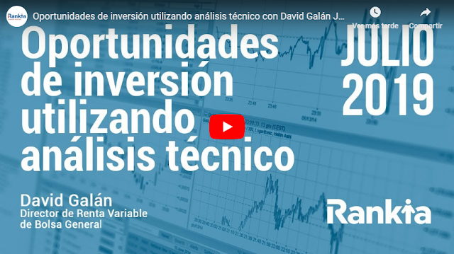  VIDEO RESUMEN MENSUAL de OPORTUNIDADES DE INVERSION utilizando Análisis Técnico por David Galan. Rankia, 3 Julio 2019.