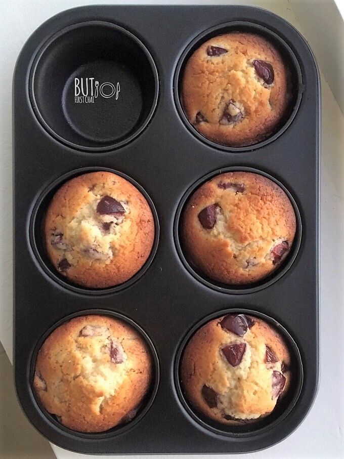 Eggless Cherry Muffins using Condensed Milk and Almond Flour