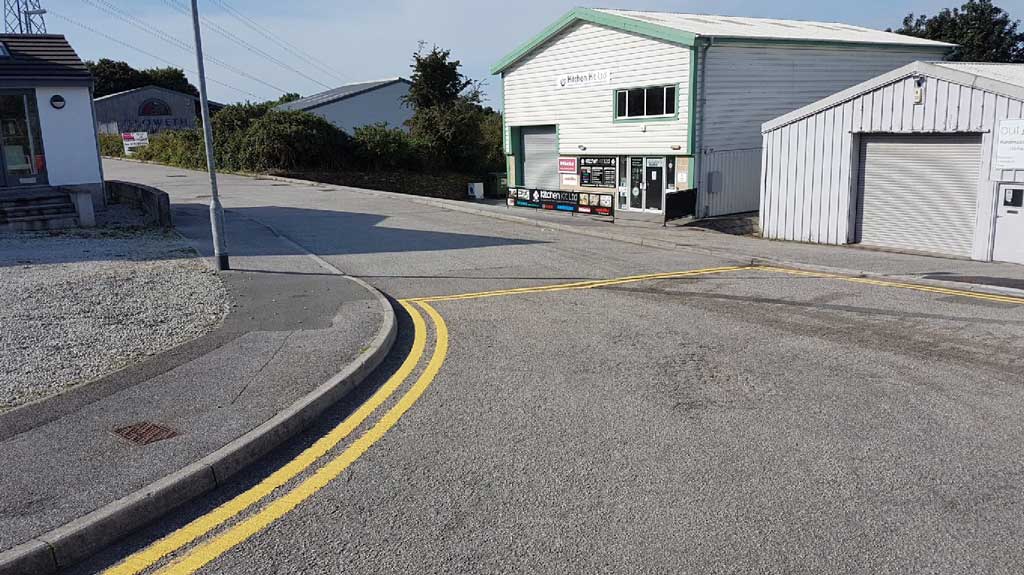 Nothing To Do With Arbroath Double yellow lines painted across the