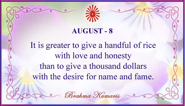 August 8 Thought For The Day August 8